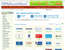 Tablet Screenshot of allmyfavoritestores.com